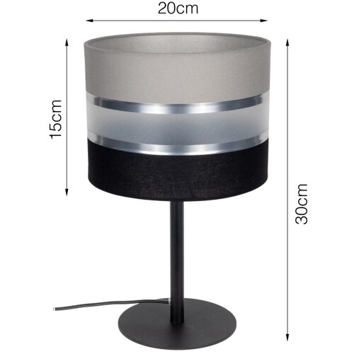  Stona lampa CORAL 1xE27/60W/230V crna/siva Slike