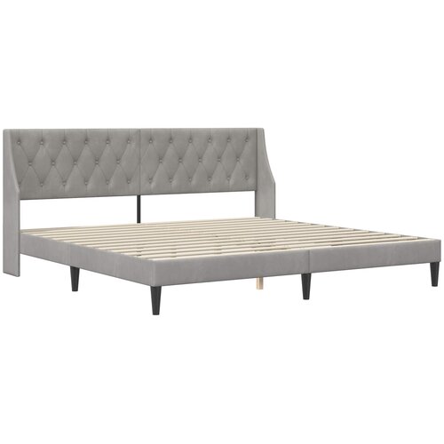  Okvir kreveta s madracem Svijetlo siva 200 x 200 cm Bar&amp;scaron;un Slike