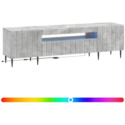  LED TV kabinet Betonska siva Konstruirano drvo Slike