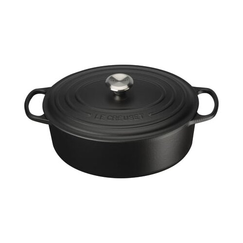 Le Creuset Signature Casserole oval 31 cm black Slike