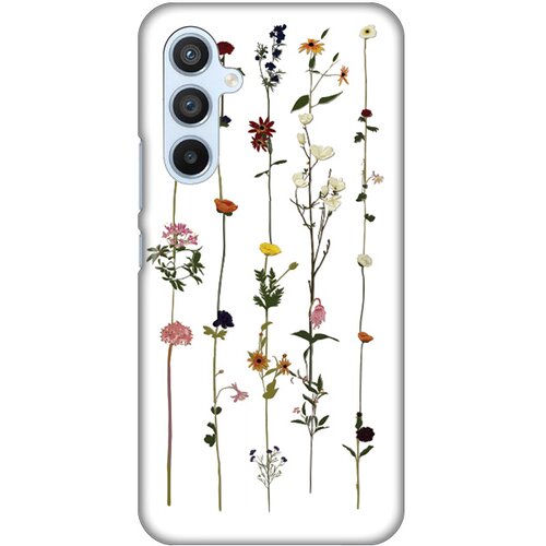silikonska maska za Samsung A546B Galaxy A54 5G Flower Print Skin bela Slike