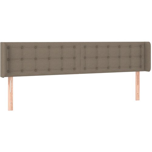 Maison Chic posteljno vzglavje - vzglavna omarica - nočna omarica z u&amp;scaron;esi taupe 183x16x78/88 cm blago, (21708068) Slike
