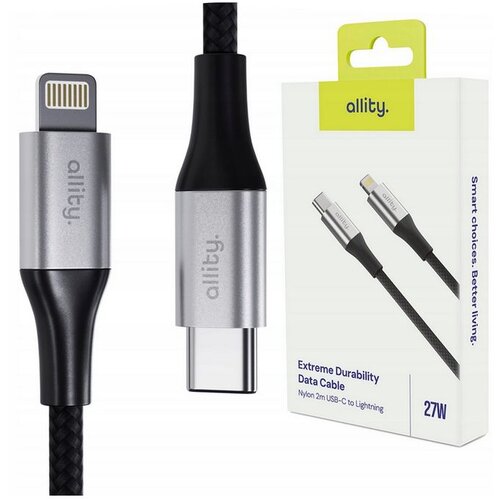 ALLITY kabel AUC-01 USB-C-Lightning 2,0 m 27W CRNI Cijene