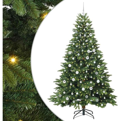 vidaXL Umestno božično drevo med 300 LED Zelena 210 cm PE in PVC, (5000067524) Cene