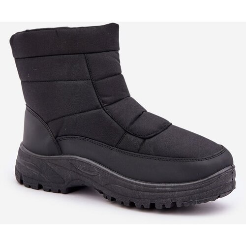 PH2 Men's Snow Boots With Zip Insulated With Fur Black Linnora Cene