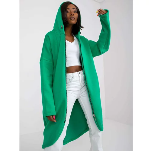 Fashion Hunters Dark green Tina RUE PARIS sweatshirt with zip