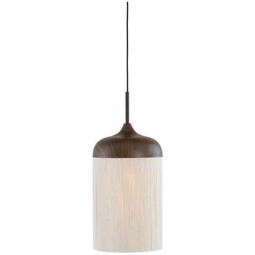 Light & Living Temno rjava viseča svetilka s tekstilnim senčilom ø 22 cm Dania – Cene