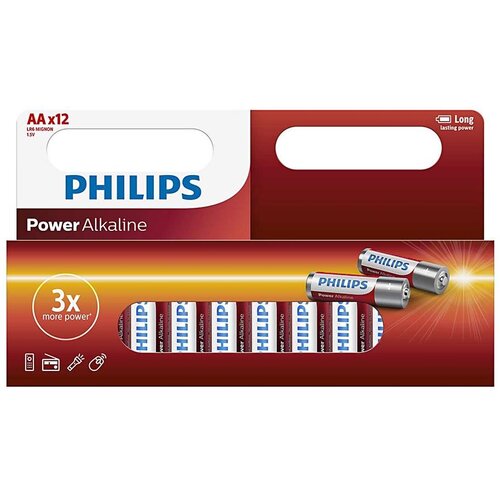 Philips baterija aa - power alkaline blister 12 kos (LR6) LR6P12W/10 Slike