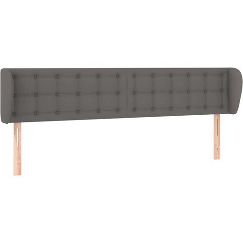  Uzglavlje s u&amp;scaron;ima sivo 203x23x78/88 cm od umjetne kože Slike