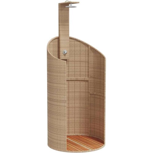VidaXL vanjski tu&amp;scaron; sivi 100x100x241 5 cm poliratana i bagremovog drva Slike