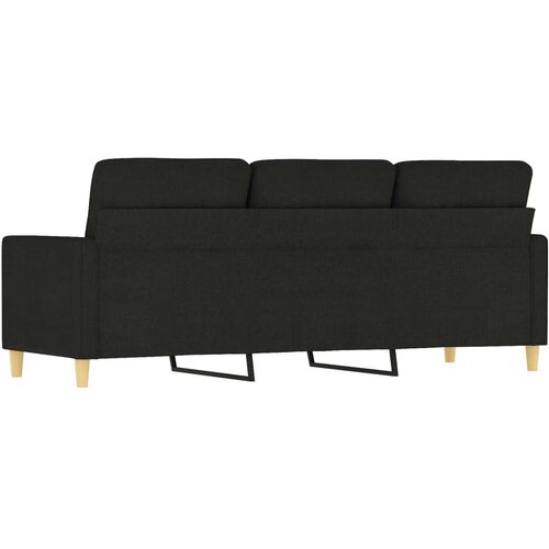 Trosjed od tkanine Crna 180 cm Slike