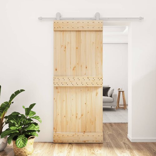 vidaXL Klizna vrata s priborom za montažu 85 x 210 cm masivna borovina Cijene
