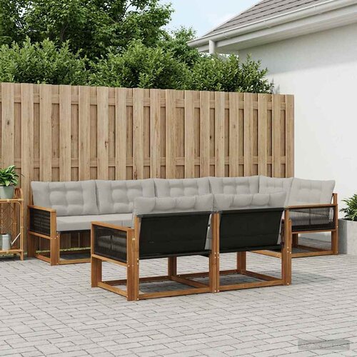  Set vanjskih sofa 7 kom. Prirodna i svjetlosiva Cijene