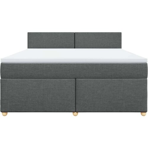 vidaXL Box spring postelja z vzmetnico temno siva 180x200 cm blago Cene