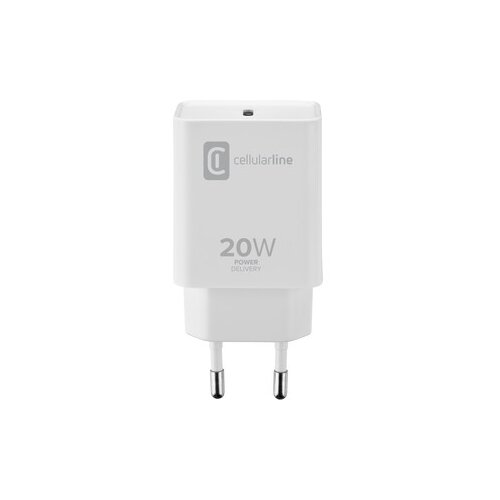 Cellular Line hi&amp;scaron;ni polnilec iphone 20W type-c, bel, cellularline Slike