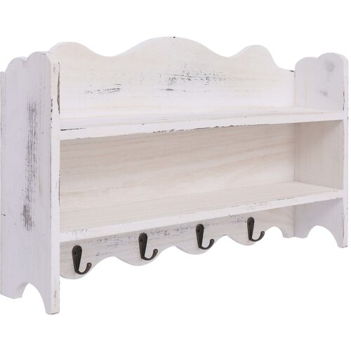 vidaXL 284235 Wall Mounted Coat Rack White 50x10x30 cm Wood Cijene
