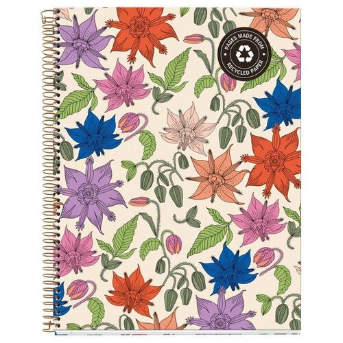 MiquelRius Kolegij blok A4 80g 120L spiralni kocke vintage lily MR46808 Slike