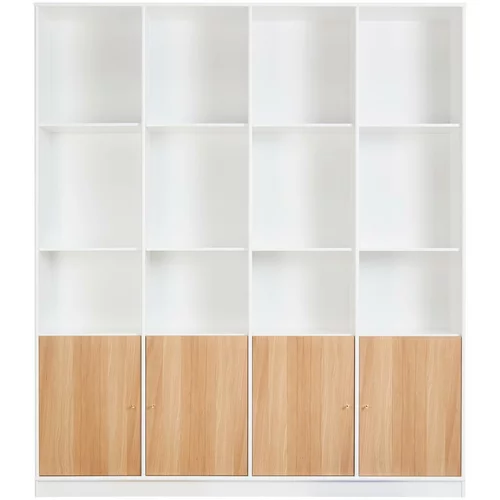 Hammel Furniture Bijeli regal u dekoru hrasta 176x199 cm Mistral -