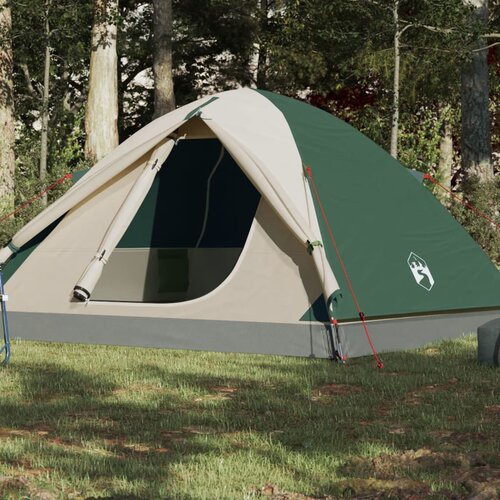 vidaXL Šator za kampiranje za 3 osoba zeleni 240x217x120 cm taft 190T Cijene