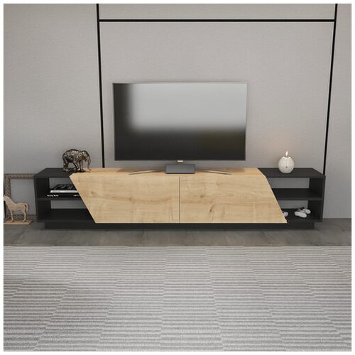 Hanah home Rhodes TV polica, tamno sivo-smeđa Slike