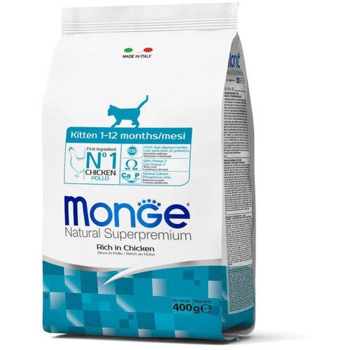 Monge Granulirana hrana za mačiće Natural Superpremium Kitten, Chicken, 400g Slike