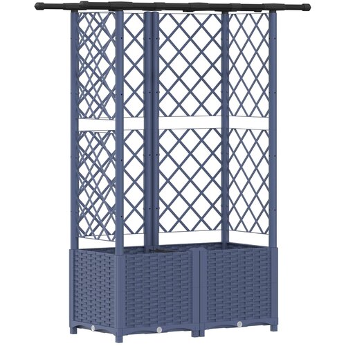 vidaXL Dvignjeno leži&scaron;če s trellisom in streho Siva 124 x 40 x 138 cm, (5000287911) Cene