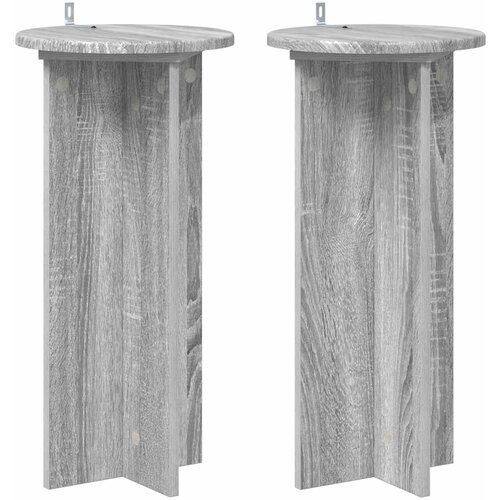  Stalak za biljke 2 pcs Siva sonoma 29,5 x 29,5 x 60 cm Slike