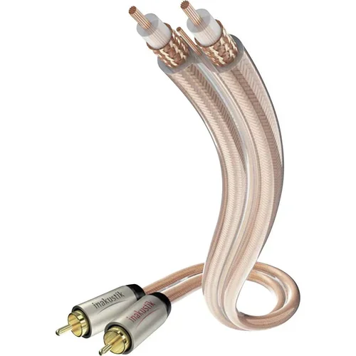 Inakustik 0030413 cinch avdio priključni kabel [2x moški cinch konektor - 2x moški cinch konektor] 3.00 m transparentna pozlačeni konektorji, (20431581)