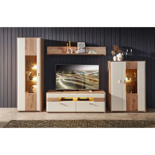 Hom`in DNEVNI REGAL, barve hrasta, bela Cene