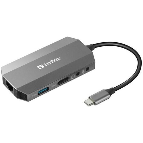 Sandberg Docking station 6in1 USB-C - HDMI/USB 3.0/USB C/LAN PD 136-33 Slike