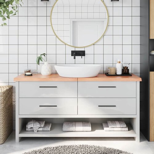  Kupaonska radna ploča svjetlosmeđa 160x30x(2-4) cm masivno drvo Cijene