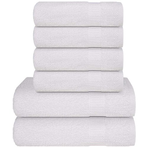 Furnova Komplet brisač 6-delni bela 360 gsm 100% bombaž, (21916732) Cene