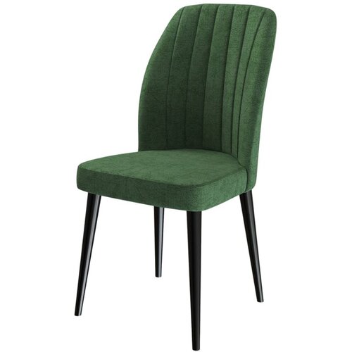 Hanah home set trpezarijskih stolica Etra 6 kom, kaki zelena tkanina Jerry, crne drvene noge Cene