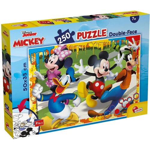 Lisciani Giochi Mickey Mouse 2 u 1, puzzle od 250 dijelova i bojanka 50x35cm &amp;ndash; Lisciani Slike