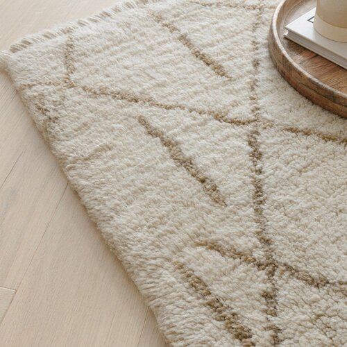 Asiatic Carpets Krem periv/ručno rađen vunen tepih 120x170 cm Azera Crosshatch &amp;ndash; Slike