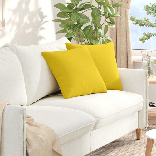  Jastučići za sofu 2 pcs Svijetlo žuta 45 x 45 cm tkanina Cene