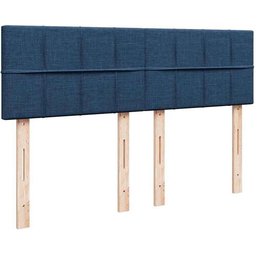  Otomanski krevet s madracem plavi 140x190cm od tkanine Slike