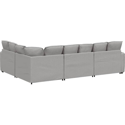  Modularna sofa s jastucima, tkanina, oblak sive boje Siva Slike