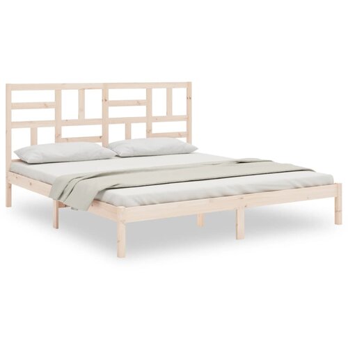 Maison Chic Posteljni Okvir - Dvoposteljna postelja iz trdne borovine 180x200 cm, (22081718) Cene