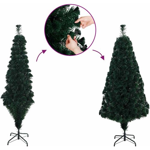  Svjetlovodno božićno drvce 64 cm 12 LED lampica Vi&amp;scaron;ebojno PVC Slike