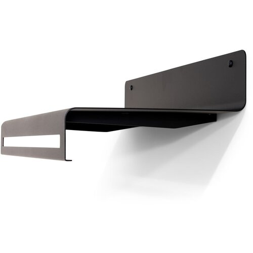 Spinder Design Črn kovinski stenski obe&amp;scaron;alnik s polico Sway &amp;ndash; Slike