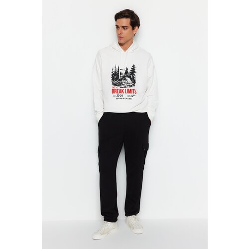 Trendyol Black Men&amp;#039;s Oversize Cargo Pocket Sweatpants. Slike