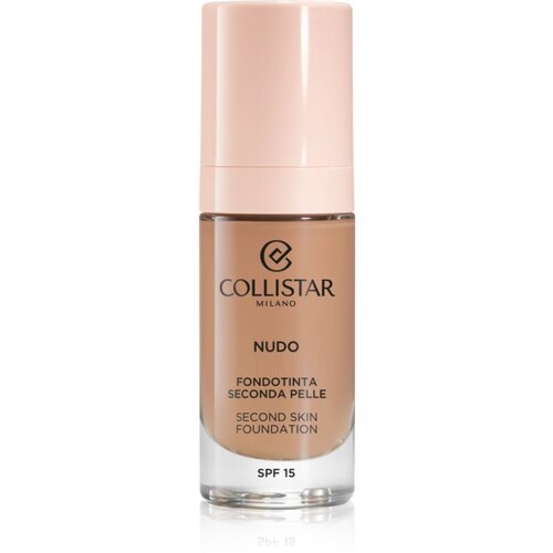 Collistar NUDO Second Skin Foundation SPF 15 posvetlitveni vlažilni tekoči puder z gladilnim učinkom odtenek 5N Ambra 30 ml Cene