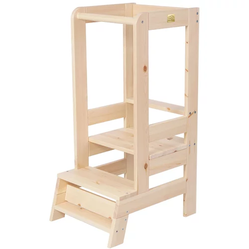 MeowBaby ® Montessori Kuhinjski pomočnik iz lesa za učenje/opazovanje, naravna, (20734361)