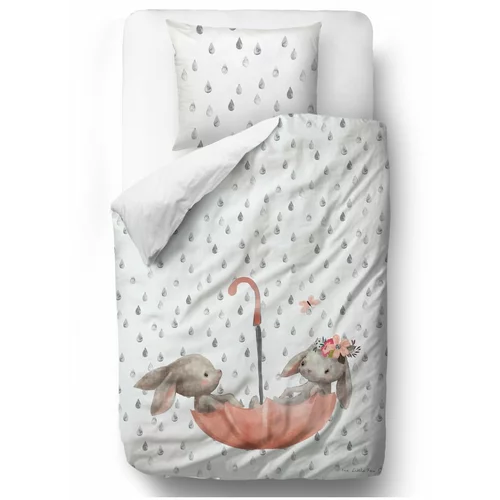 Mr. Little Fox Bombažni saten otroška posteljnina Fox Bunnie, 100 x 130 cm