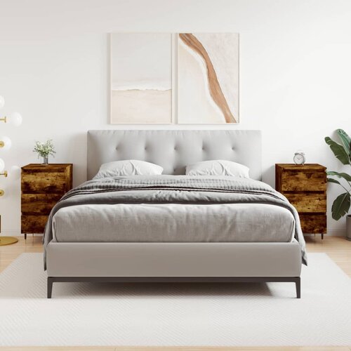 vidaXL Nočna omarica 2 kosa dimljeni hrast 40x35x69 cm inženirski les Cene
