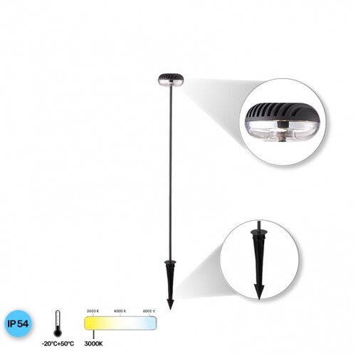 Bb Link led svetiljka hilite 5743-400 stubna 6W 3000K IP54 siva Slike