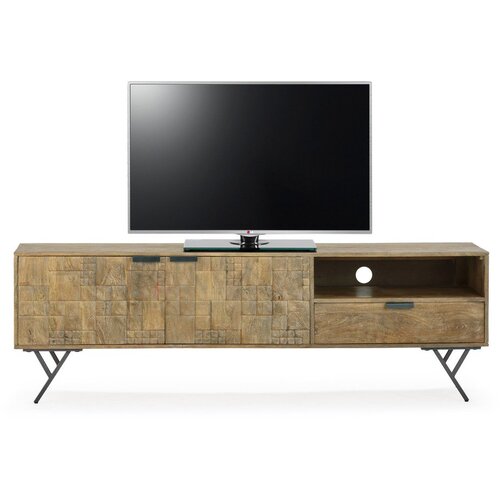 MOME TV komoda od masivnog manga u prirodnoj boji 175x55x40 cm Priya &amp;ndash; Slike