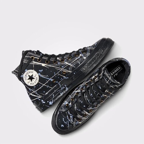Converse mu&amp;Scaron;ke patike chuck 70 paint splatter unisex siyah sneaker Slike