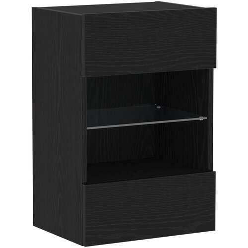 VidaXL LED TV omarica Črna hrast 40x30x60,5cm inženirski les, (22012127) Slike